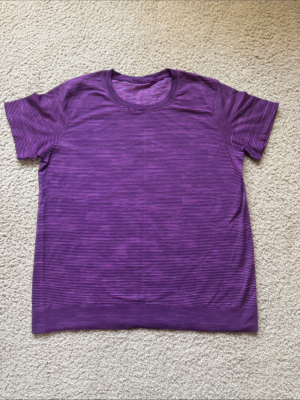 Lululemon Relaxed Swiftly Shirt Vivid Plum and Black